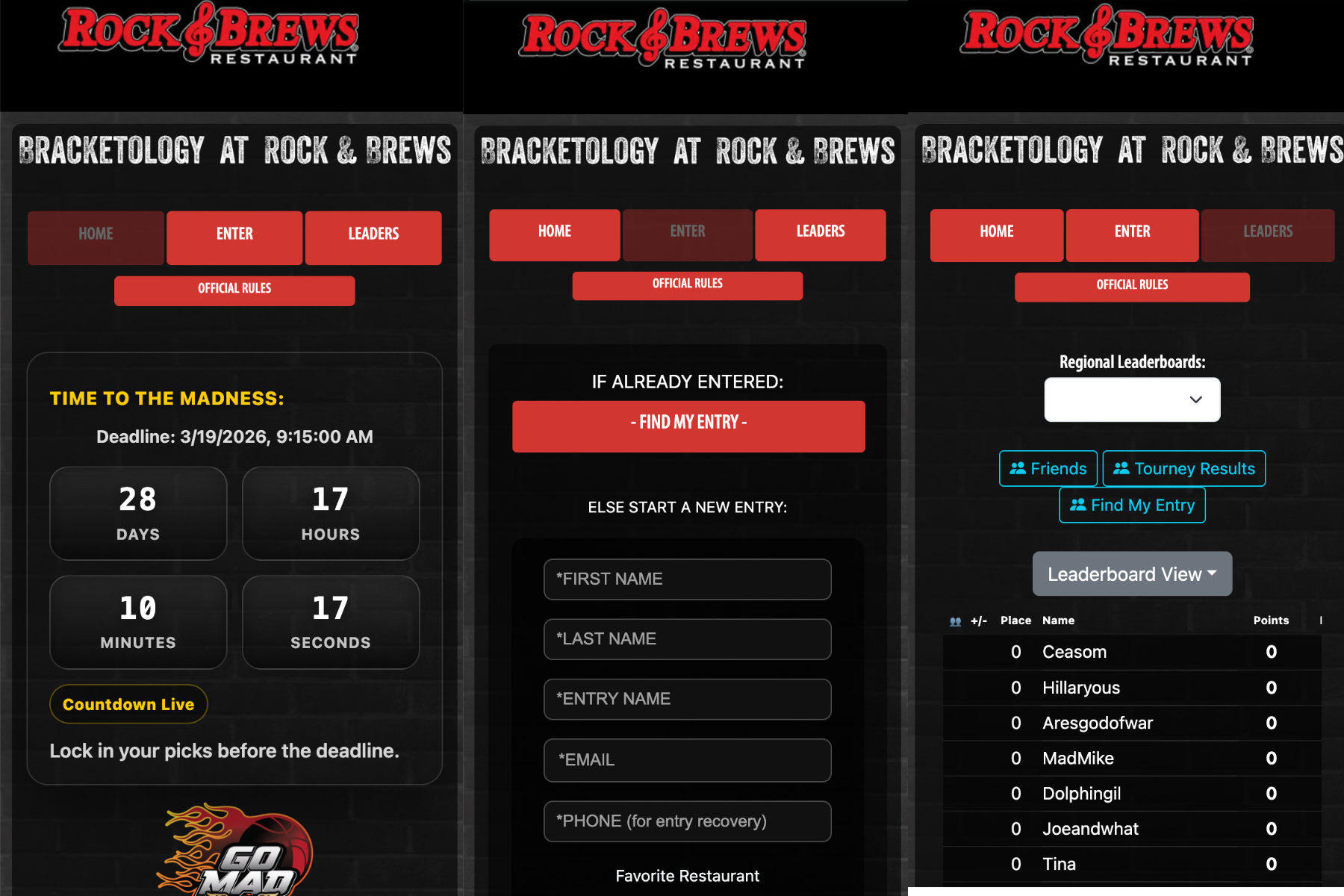 White-label project — mobile entry flow